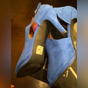 Blue Bootie Heel Lane Bryant